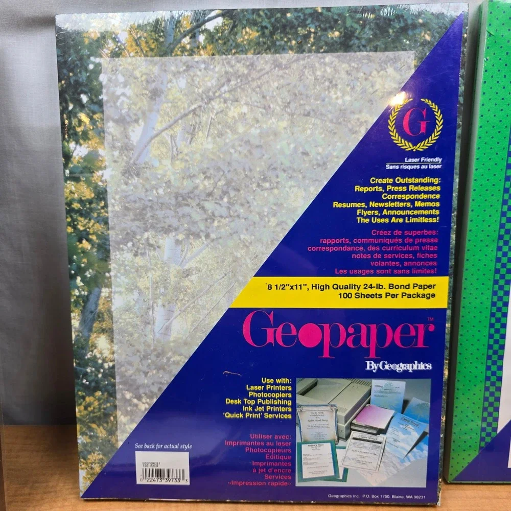 5 Styles Stationery Geopaper ~350 pieces of paper 8.5